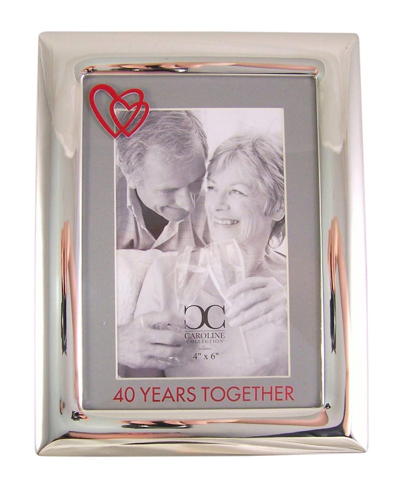 Roman Roman Giftware Inc.  Caroline Collection  Wedding & Anniversary  8.5"" H 40 Years Together Frame Religious  Inspirational  Durable (6x1x8) - Image 1