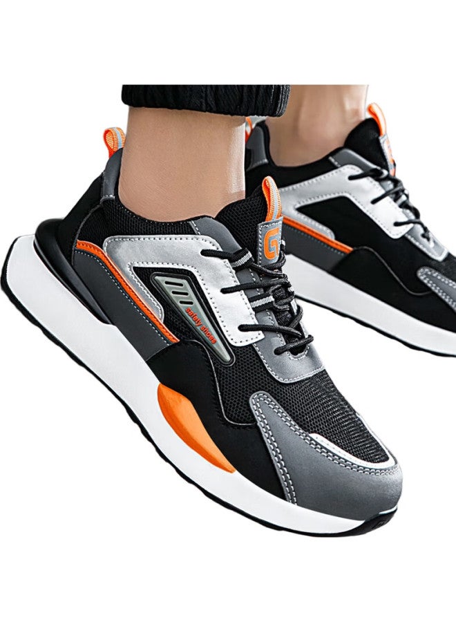 GUYISA Safety Shoes For Men, Breathable Steel Toe Cap, Anti-Smashing, Anti-Puncture, Lightweight, Wear-Resistant, Construction Site Work Functional Shoes 0283 Size 40 - Image 2