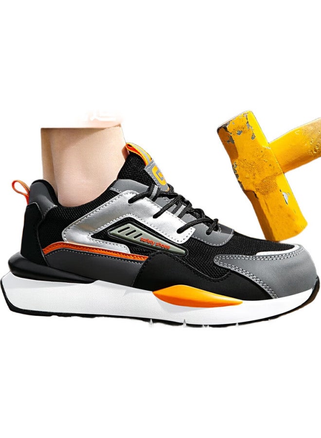 GUYISA Safety Shoes For Men, Breathable Steel Toe Cap, Anti-Smashing, Anti-Puncture, Lightweight, Wear-Resistant, Construction Site Work Functional Shoes 0283 Size 40 - Image 1