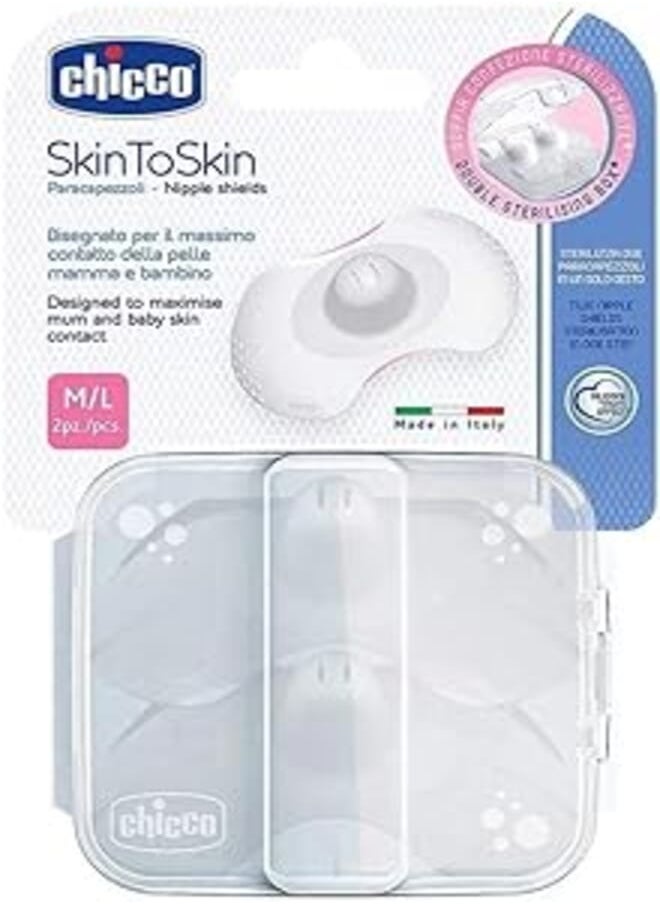 Chicco Chicco Nipple Shield Silicone, 2pk Med, LGE, Transparent 