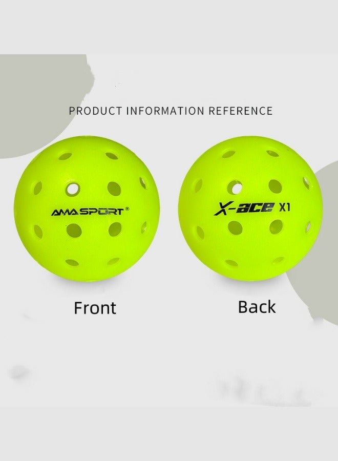 كرات البيكلبول الخارجية الرياضية X-40 - الكرة الرسمية لبيكلبول الولايات المتحدة، جولة APP + بطولة الولايات المتحدة للبيكلبول - 3 عبوات من دلو البيكلبول، أصفر عالي الوضوح من كرات البيكلبول التنظيمية - Image 2