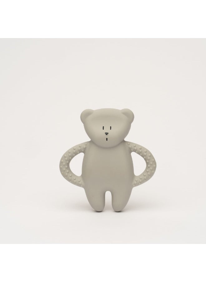 Moonie Moonie Natural Rubber Teether Bear - Gray  - Image 1