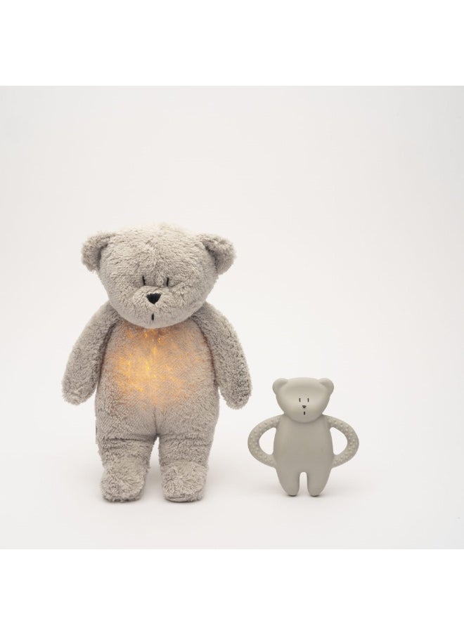 Moonie Moonie Natural Rubber Teether Bear - Gray  - Image 2