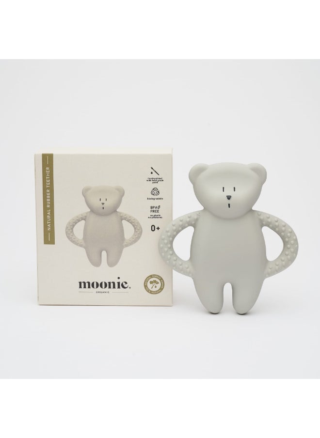 Moonie Moonie Natural Rubber Teether Bear - Gray  - Image 3