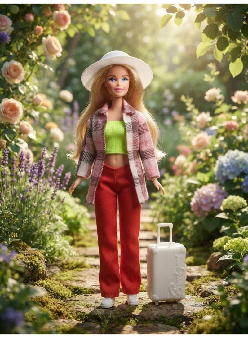 Barbie Doll with Travel Suitcase - Doll with Suitcase - Doll and Travel Suitcase - Travel Doll for Kids - Girls Doll with Suitcase - Kids Doll with Travel Bag - Jointed Doll with Travel Suitcase - Articulated Doll with Suitcase - Princess Doll with Travel Suitcase - Doll Toy with Travel Suitcase - Doll Toy with Bag - Doll and Suitcase Set - Travel Doll Set - Traveling Doll - Doll for Travel - Doll with Travel Luggage - Doll with Travel Bag - Image 2