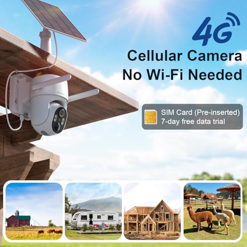 HOSAFE.COM HOSAFECOM 4G LTE Cellular Security Camera No Internet Needed2K Solar No WiFi Security Camera Outdoor Wireless with SIM Card Jobsite 360 Live View Motion Detection Free Cloud StorageNeed Apply - Image 3