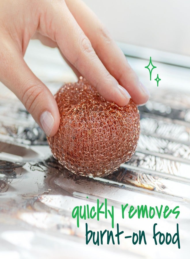 Scotch Brite Scotch-Brite Copper Coated Scrubbers, Scouring Pads for Cleaning Tough Baked-On Messes, Metal Scrubbers for Cleaning Dishes, 3 Scrub Pads - Image 5