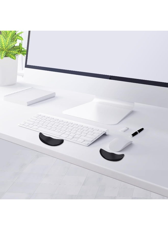 Left-Handed and Right-Handed Truly Ergonomic Wrist Rest for Mouse and Keyboard, Carpal Tunnel Support, Pain Relief, Anti-Fatigue, Easy Glide, Office Computer Laptop Gaming (Left+Right) - Image 3