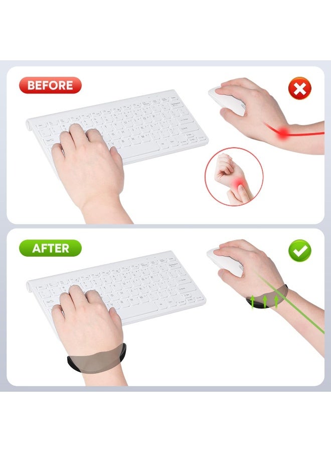 Left-Handed and Right-Handed Truly Ergonomic Wrist Rest for Mouse and Keyboard, Carpal Tunnel Support, Pain Relief, Anti-Fatigue, Easy Glide, Office Computer Laptop Gaming (Left+Right) - Image 5