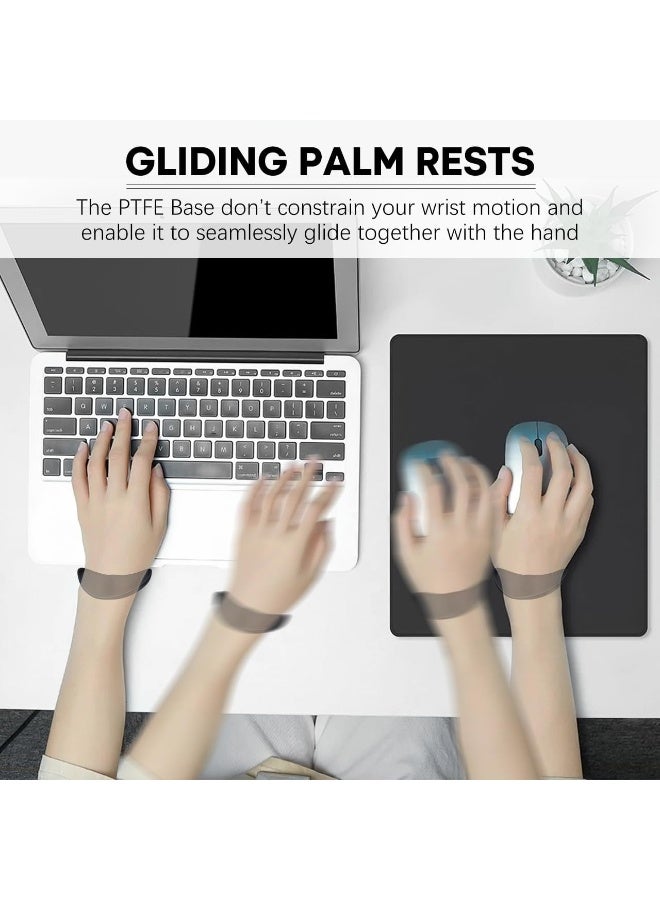 Left-Handed and Right-Handed Truly Ergonomic Wrist Rest for Mouse and Keyboard, Carpal Tunnel Support, Pain Relief, Anti-Fatigue, Easy Glide, Office Computer Laptop Gaming (Left+Right) - Image 4