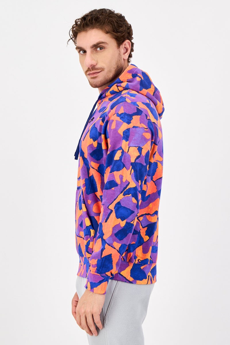 Nike Men Sportswear Fit Allover Print Long Sleeve Outdoor Hoodies, Multicolor - Image 3
