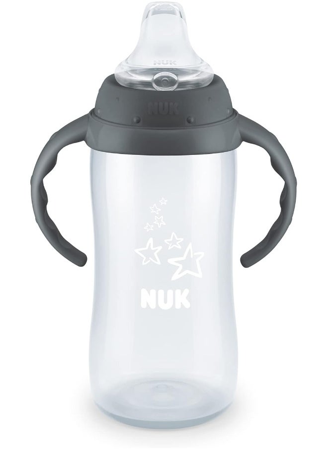 NUK NUK Learner Cup, 10 Ounce, 2 Pack (Tritan Gray Star)  - Image 1