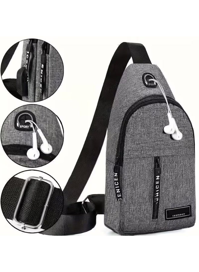 Goolsky [Durable Crossbody Bag] Lightweight, Durable Crossbody Bag - Multi-Functional with Adjustable Strap, Oxford Fabric, Zip Closure for Camping & Hiking - Image 1