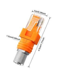 Generic 4 Pcs RF to RJ45 Converter, Coaxial to Ethernet Adapter, F Female to RJ45 Male Barrel Connector, Straight Coax Couplers for Line Tester  - Image 3