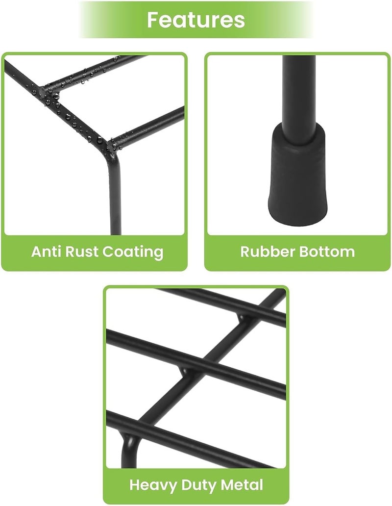 FUNTEREST Planter Stands For Living Room Gamla Stand For Plants Planters For Balcony Indoor & Outdoor Metal for Home & Garden Decorations (Size- 22 Inch, 55X18X10 Cm) (Pack of 4) - Image 2