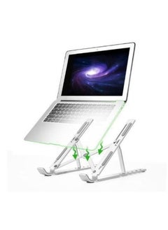 Generic 7-Level Adjustable Aluminum Alloy Foldable Laptop Stand Silver  - Image 5