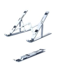 Generic 7-Level Adjustable Aluminum Alloy Foldable Laptop Stand Silver  - Image 4