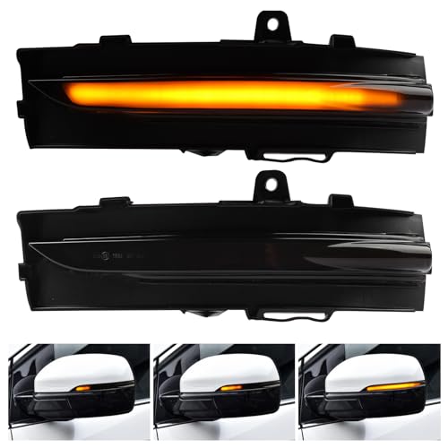 doiplent [2pcs] Side Mirror Sequential Turn Signal Lights for 2015 2016 2017 2018 Ford Edge Assemely-Smoked Lens FT4B13B382AA FT4B13B381AA - Image 1