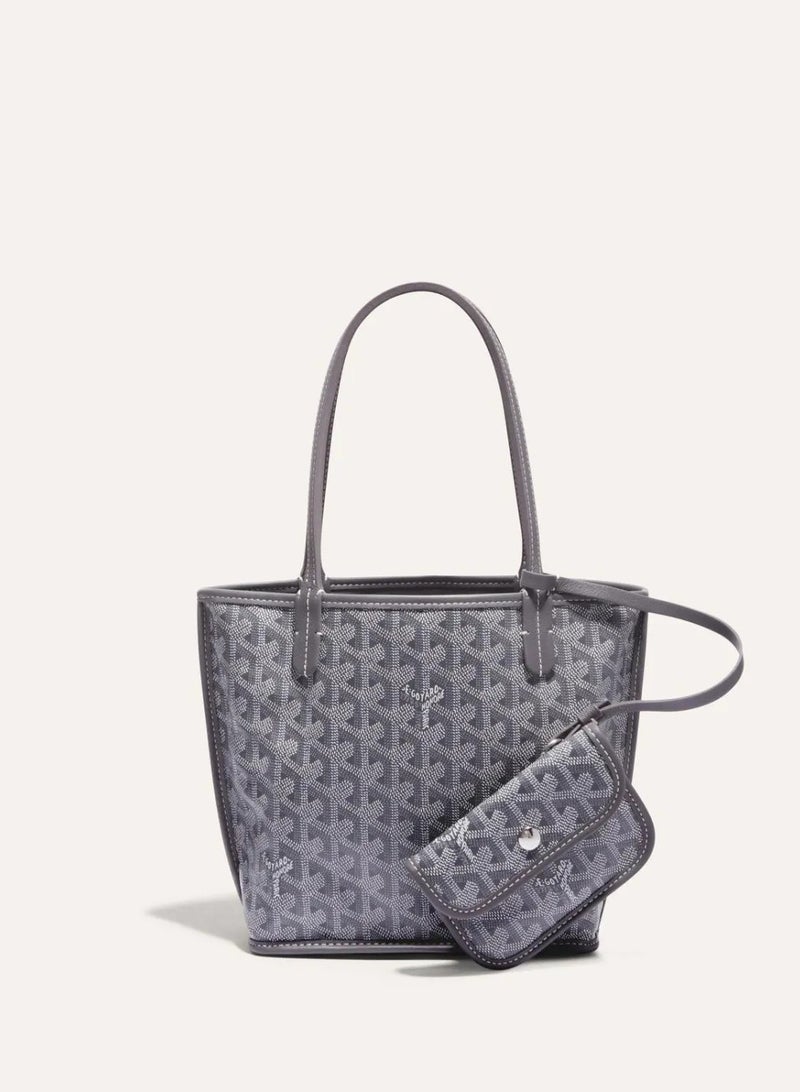 Women's Reversible Fashion Tote Handbag with Detachable Small Pouch – Stylish, Casual, and Versatile for Everyday Use - Image 1