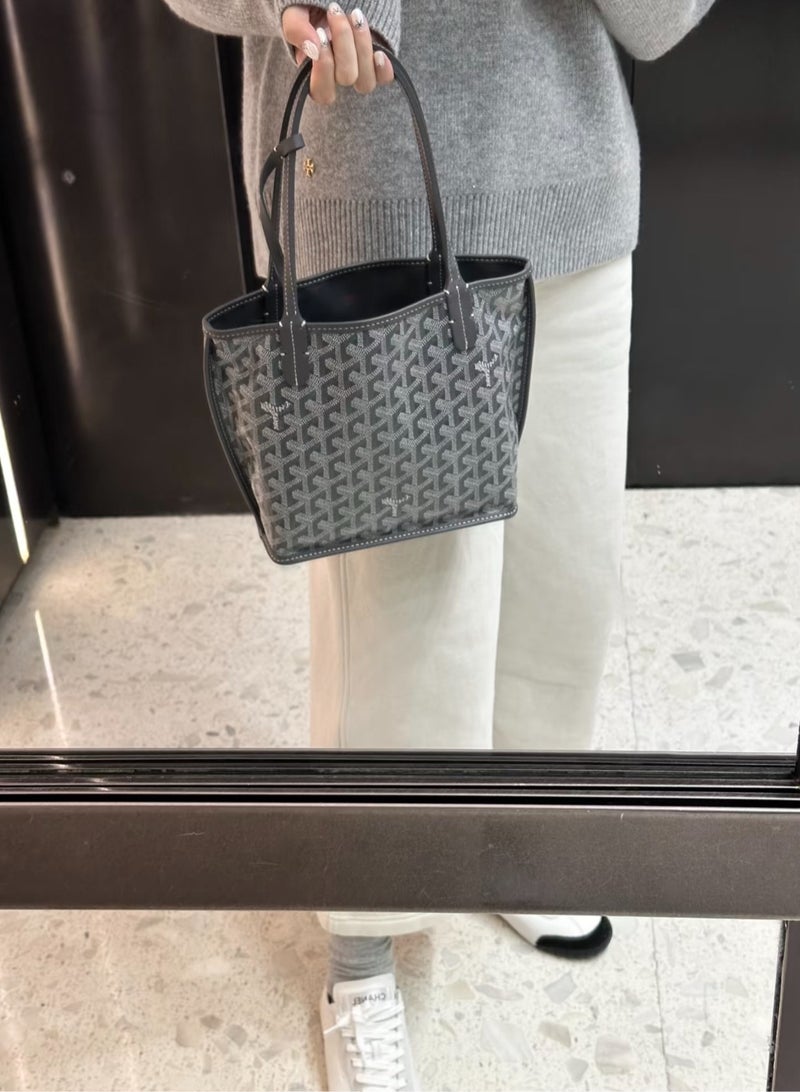Women's Reversible Fashion Tote Handbag with Detachable Small Pouch – Stylish, Casual, and Versatile for Everyday Use - Image 3