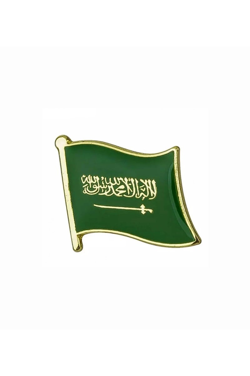 سوماكا ملصق علم مملكة العربية السعودية ستيكر لاصق معدني للجوال - Image 1