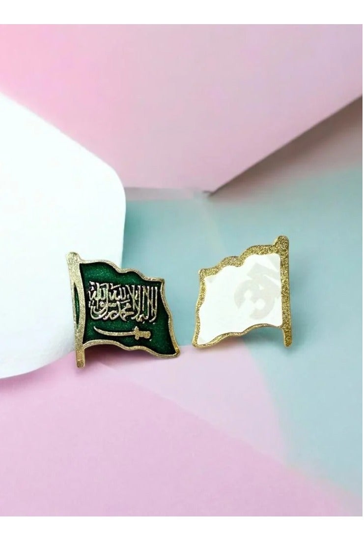 سوماكا ملصق علم مملكة العربية السعودية ستيكر لاصق معدني للجوال - Image 2
