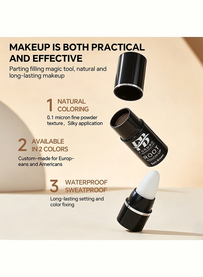 FORMBO Root Touch-Up Stick, Instant Gray Hair Coverage, Waterproof Long-Lasting Hair Color Concealer, #Natural Black - Image 4