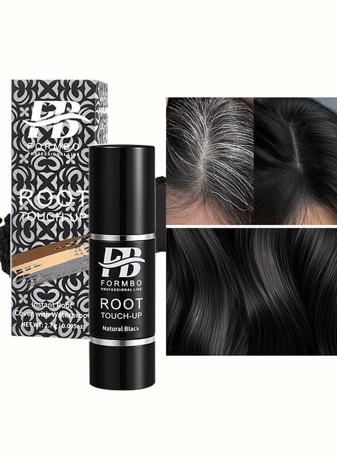FORMBO Root Touch-Up Stick, Instant Gray Hair Coverage, Waterproof Long-Lasting Hair Color Concealer, #Natural Black - Image 1