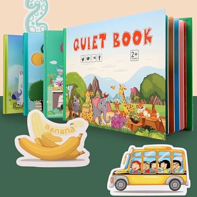 BUSY, QUIET, MONTESSORI INTERACTIVE BUSY FOR DEVELOP LEARNING SKILLS, FINE MOTOR SKILLS, LEARNING BINDER QUIET (4-PIECE SUIT SET) - Image 3