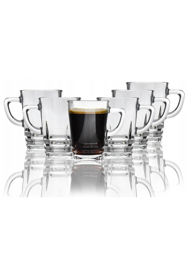 LAV 6 Pieces Elegan Mug Set 225 Ml - Clear - Image 2
