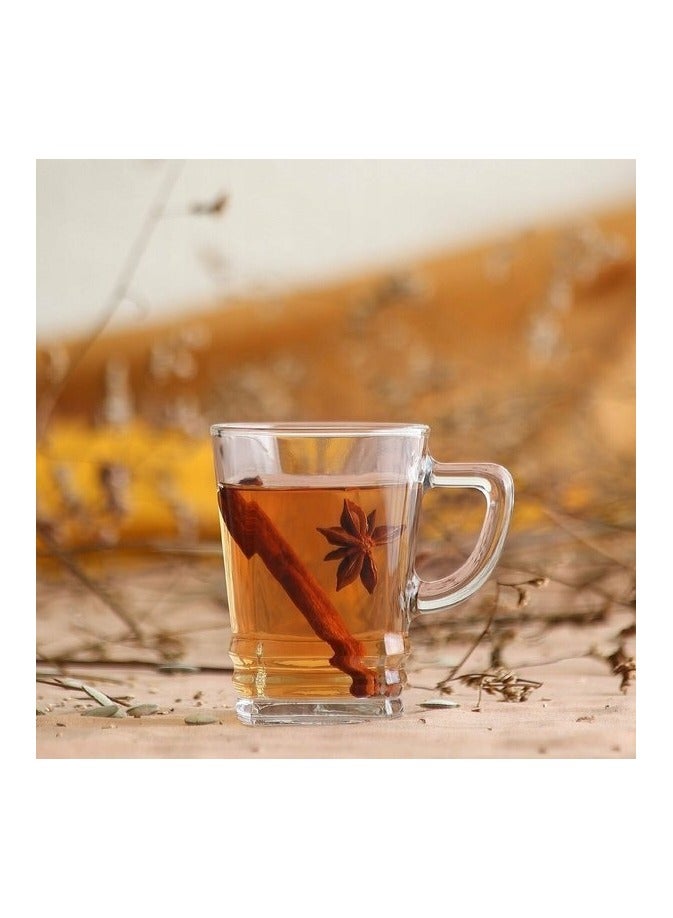 LAV 6 Pieces Elegan Mug Set 225 Ml - Clear - Image 5