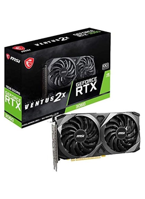 MSI RTX 3060 12GB GDDR6 PCIe 4 Graphics Card with Twin Fan Cooling System