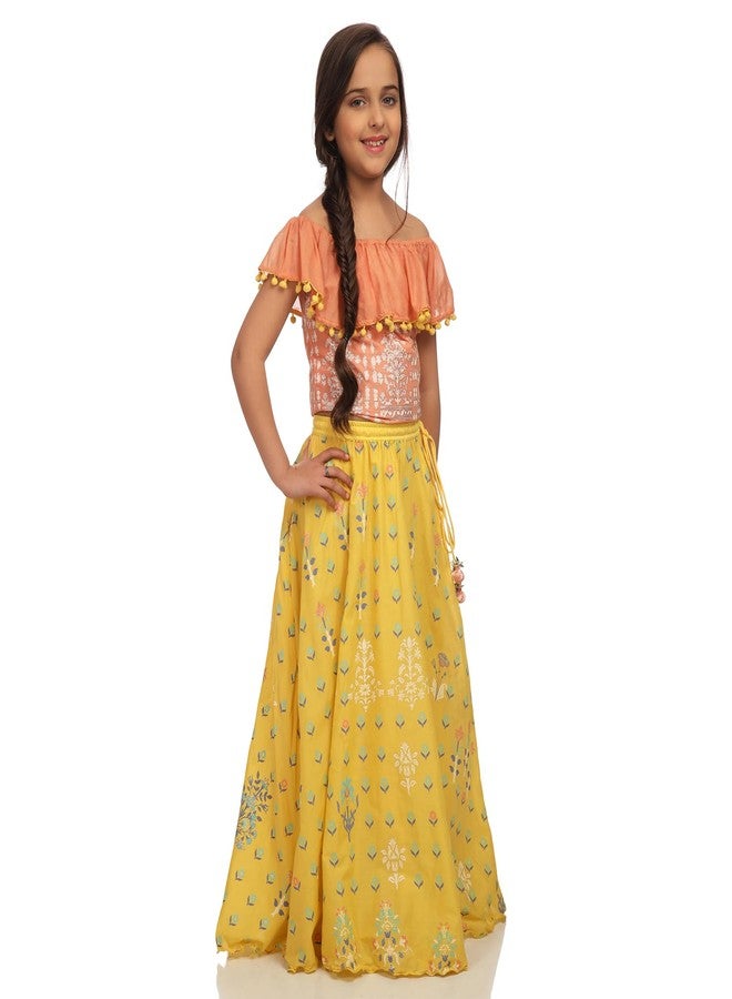 BIBA GIRL PRINTED FITTED KID(KW2761_YELLOW_9) - Image 3