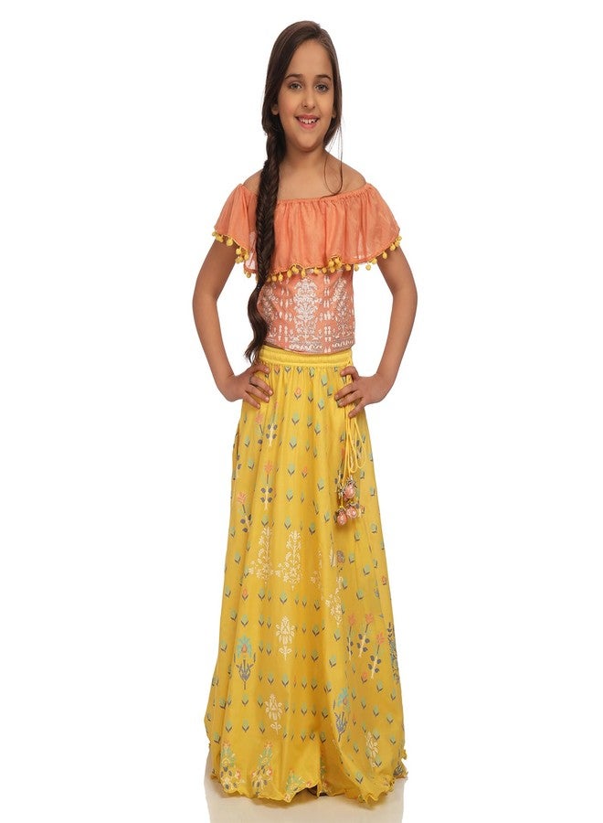 BIBA GIRL PRINTED FITTED KID(KW2761_YELLOW_9) - Image 1