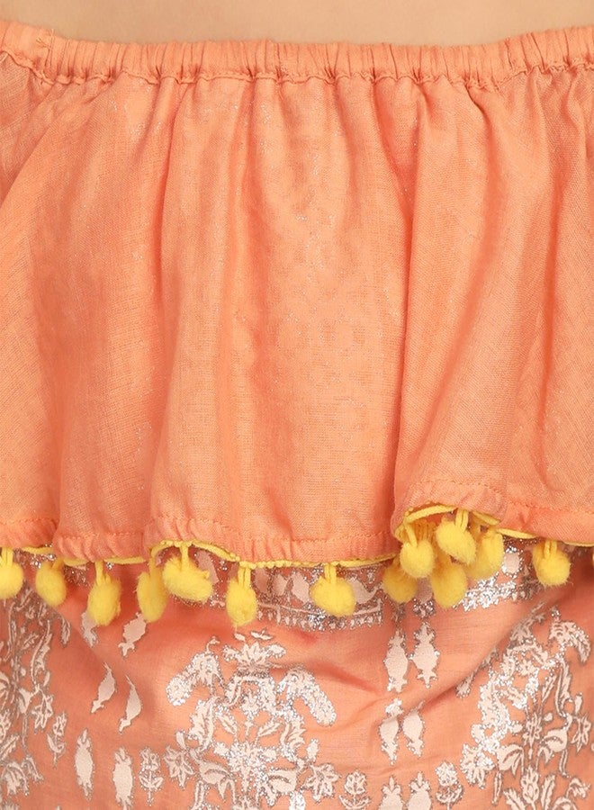 BIBA GIRL PRINTED FITTED KID(KW2761_YELLOW_9) - Image 5