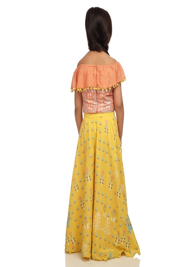 BIBA GIRL PRINTED FITTED KID(KW2761_YELLOW_9) - Image 4