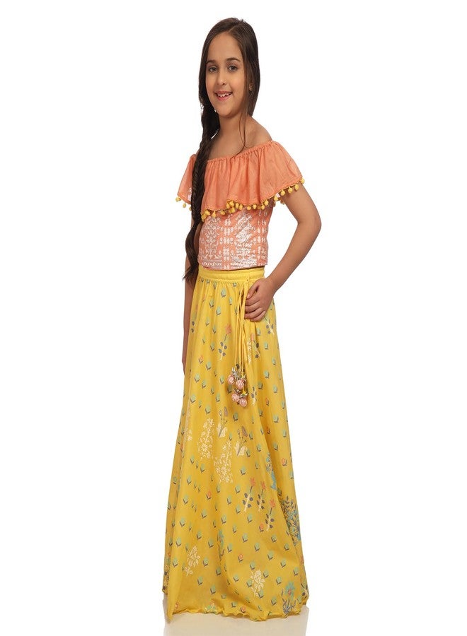 BIBA GIRL PRINTED FITTED KID(KW2761_YELLOW_9) - Image 2