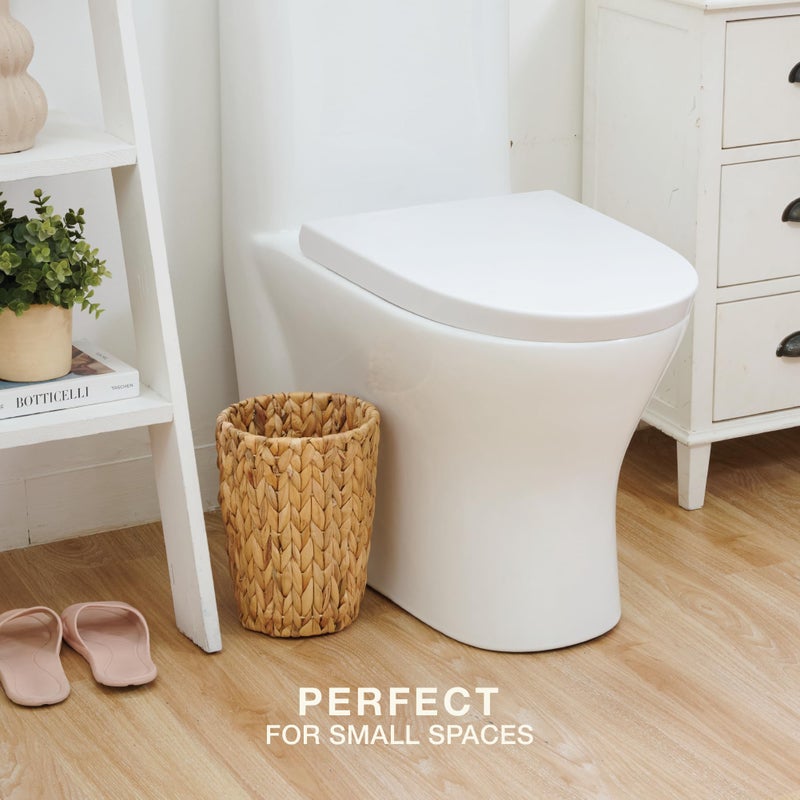 84ECO 2-Pack Wicker Trash Cans - Rattan Trash Can - Wicker Waste Basket for Bathroom, Bedroom - Woven Waste Basket (Natural, 2 Gallon) - Image 2