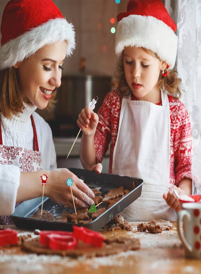 LOKIPA 150PCS Christmas Cocktail Picks, Christmas Cocktail Toothpicks for Appetizers Christmas Cocktail Sticks for Christmas Party Decoration (4.72 Inch) - Image 4