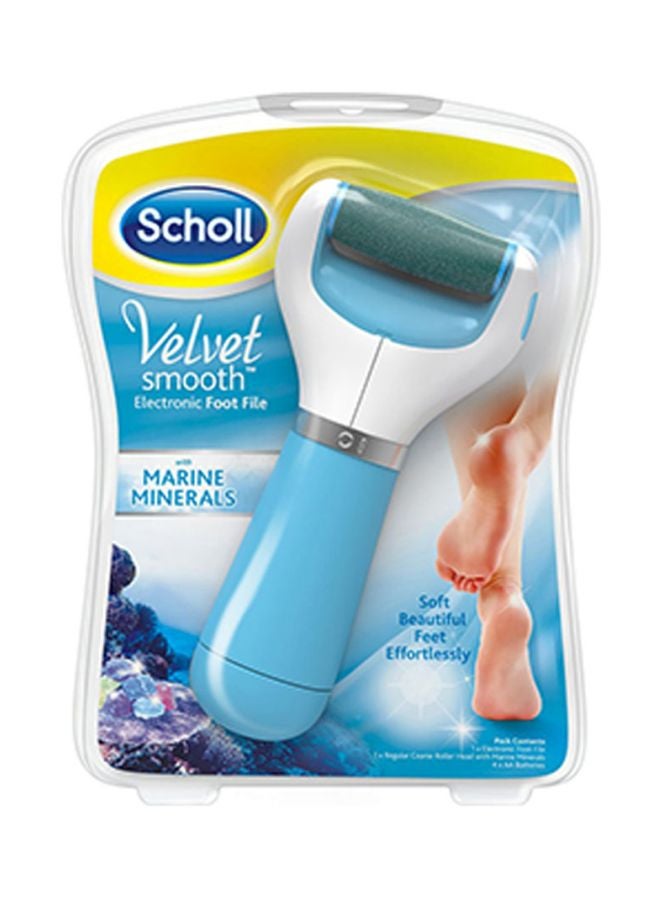 Velvet Smooth Pedi Electronic Foot File Blue/White - Image 3