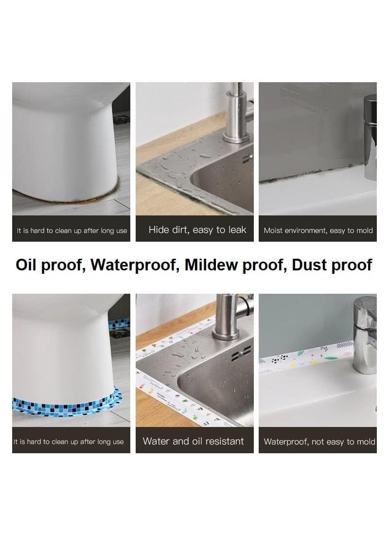 Silicone Sink Tape for Waterproof Tape and Dustproof Tape and gate Gap Blocker Door Gap Filler Bathroom Door Water Stopper Door for Insects Door Seals for Bottom of Door 1 Pack  - Image 3