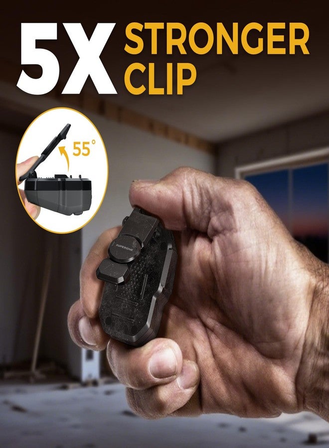 SUPERONE Wearable Bluetooth Speaker Clip-On【15H Longer Playtime & Higher Volume】 Portable Jobsite Pro Clip on Speakers, Built-in Mic for Hands-Free Calls, Waterproof Mini Wireless Running Speaker - Image 2