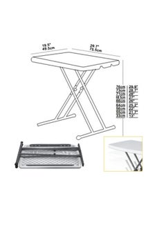 SunBoat Commerce Adjustable Folding Table 9Heights HDPE Granite Series  - Image 4