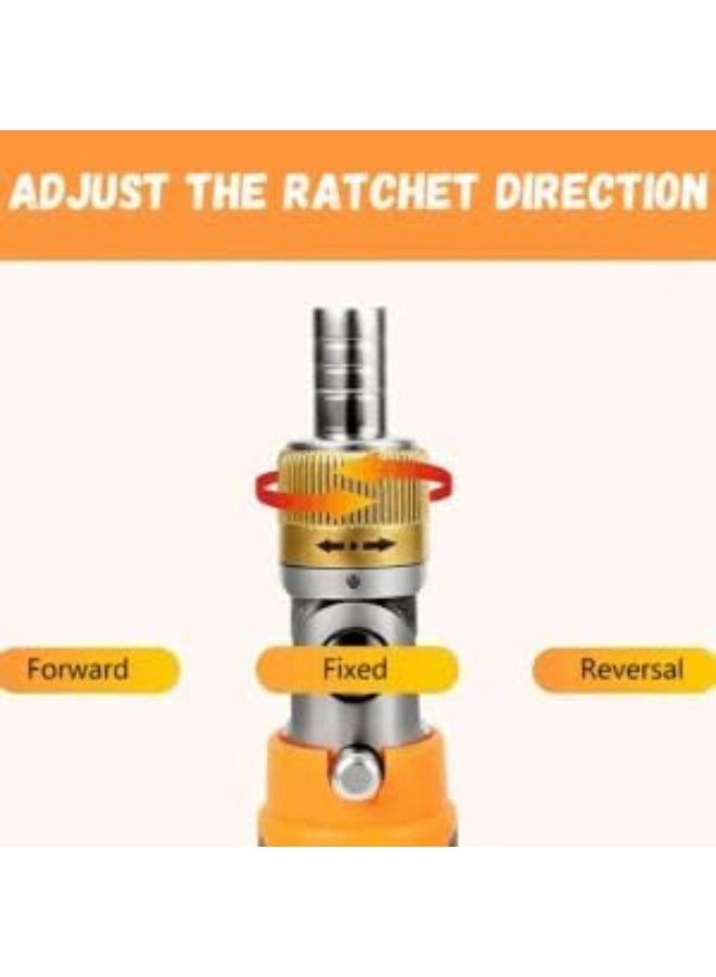 طقم مفكات يدوية مكون من 14 قطعة برأس قابل للتعديل بزاوية 180 درجة - Image 4