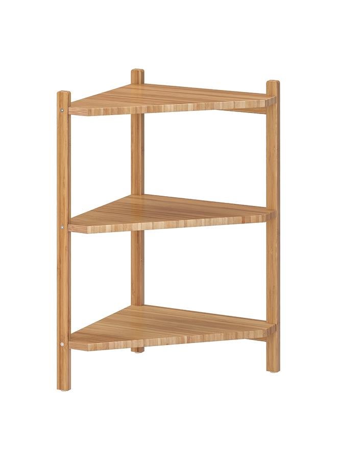 erorex Wash-basin/corner shelf, bamboo, 34x60 cm - Image 1