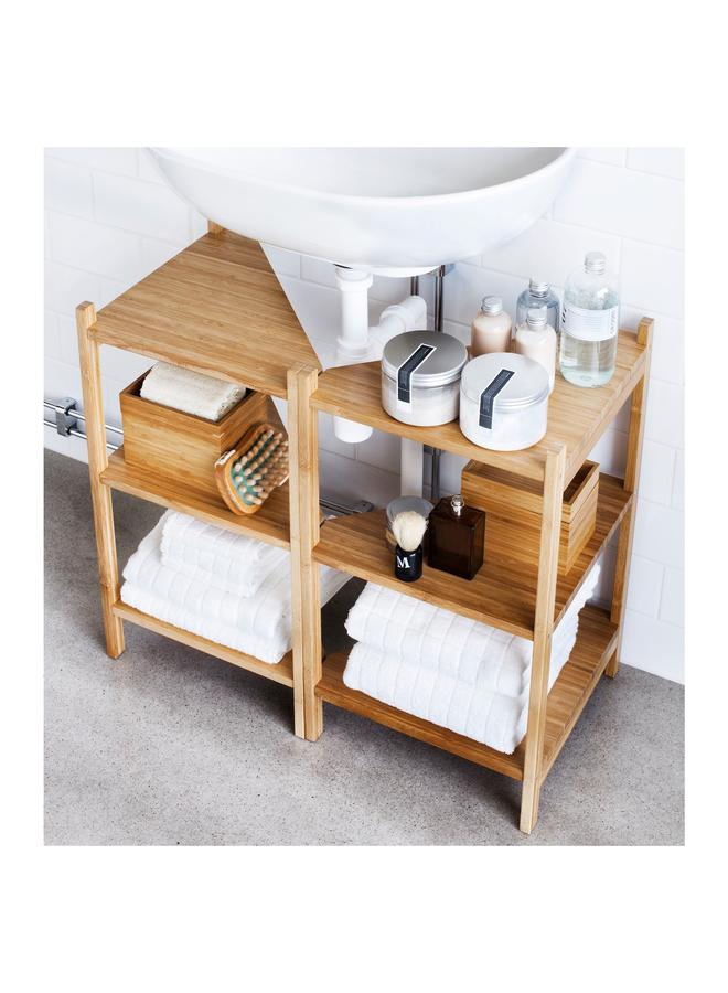 erorex Wash-basin/corner shelf, bamboo, 34x60 cm - Image 4