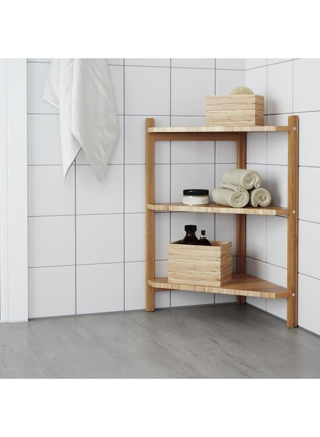 erorex Wash-basin/corner shelf, bamboo, 34x60 cm - Image 2