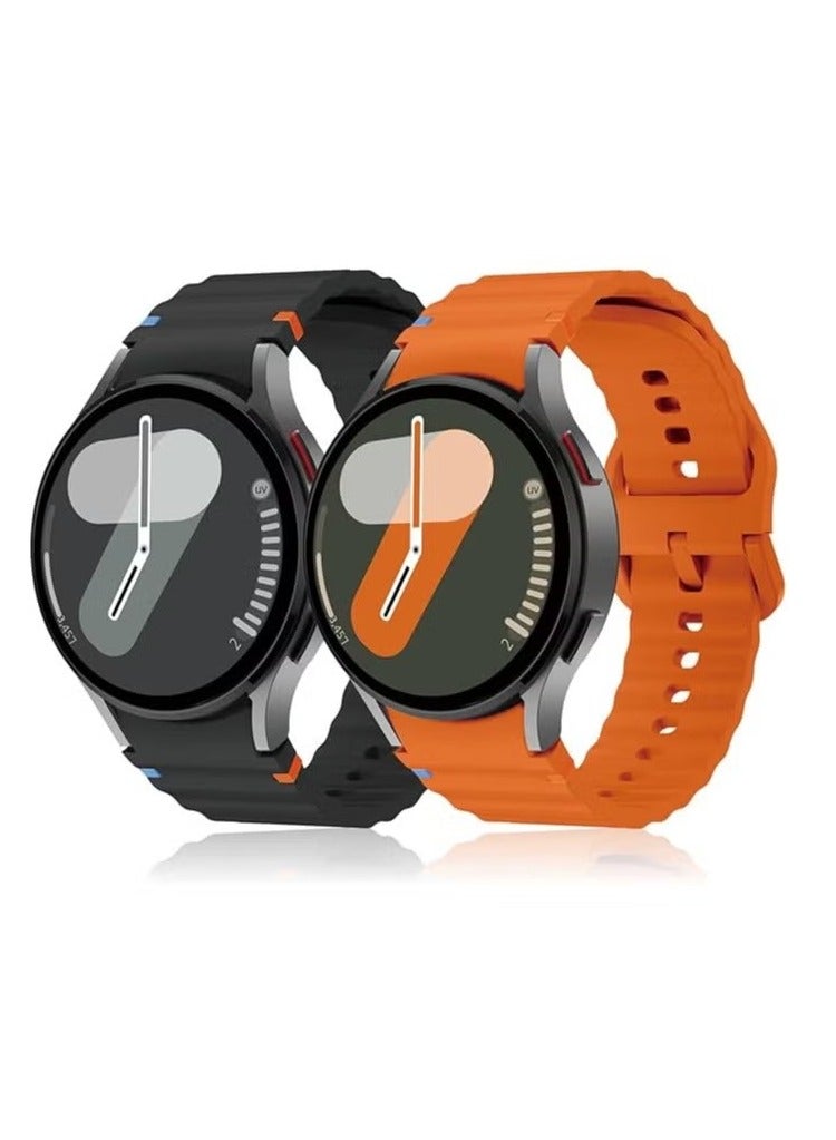 Silicone Watch Bands Compatible with Galaxy Watch 7 6 5 4 FE and Classic Models 20mm Soft Sport Strap for Men and Women - Image 1