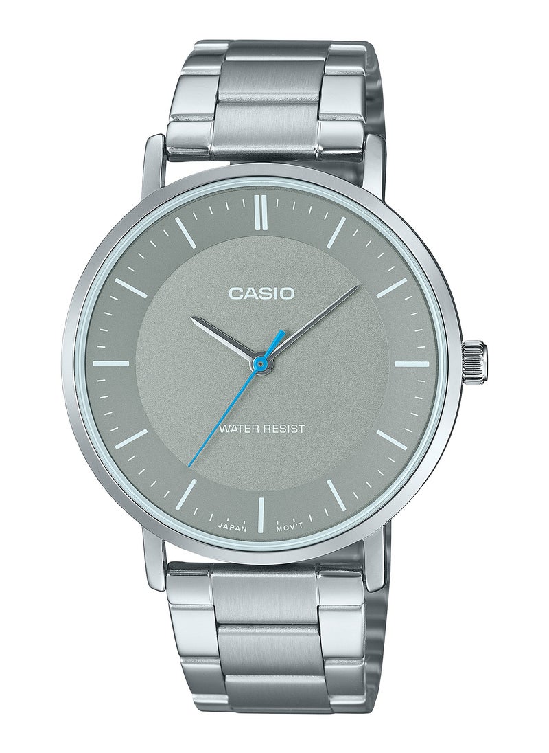 CASIO Casio Standard Analog Stainless Steel Grey Dial Quartz MTP-VT04D-8E Men's Watch 