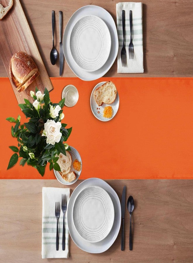 JEVIX 10 Pack Satin Table Runner 12 X 108 Inch Silk Table Runner for Party,Wedding, Birthday, Banquets,Decoration(Orange) - Image 5